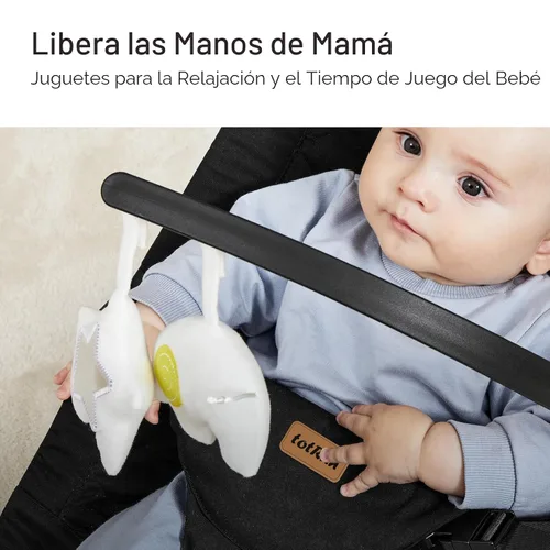 Vista 4 de Silla Saltarina para Bebé - Soporte Cómodo para los Momentos de Felicidad de tu Pequeño (Normal, Negro)