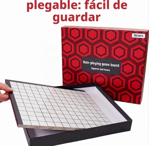 Vista 3 de Tablero de juego con papel hexers: alternativa vinilo esterilla, dungeons and dragons d & d dnd pathfinder rpg compatible, 27 pulgadas x 23