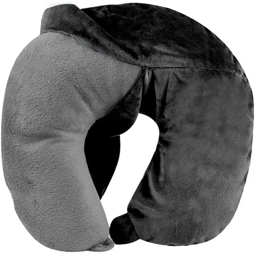 Vista 3 de Cloudz - Funda de almohada lavable para el cuello de viaje, color gris