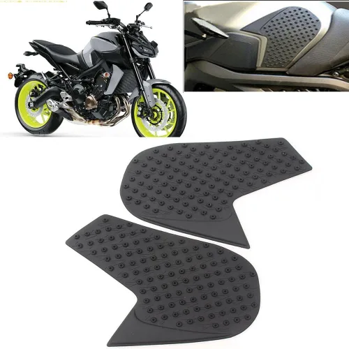 Vista 4 de Protector de agarre lateral de tracción para tanque de gasolina para Yamaha MT09 2014-2019, negro