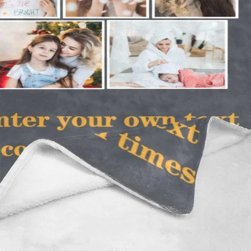 Vista 4 de Manta personalizada con fotos, regalos de recuerdo de cumpleaños, manta personalizada para padre, madre, niños, perros, amigos o parejas