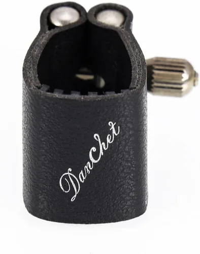 Vista 7 de Ligadura de saxofón alto Ligadura de clarinete Tornillos dobles Oro Alto Saxofón Ligadura Sujetador Boquilla Accesorios..