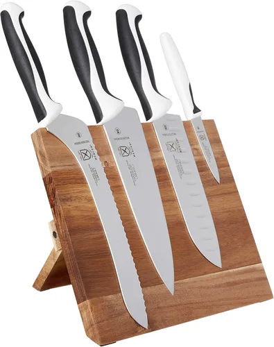 Vista 11 de Mercer Culinary Millennia - Juego de 5 tableros magnéticos con asas negras, acacia, 16 x 8 x 18 pulgadas