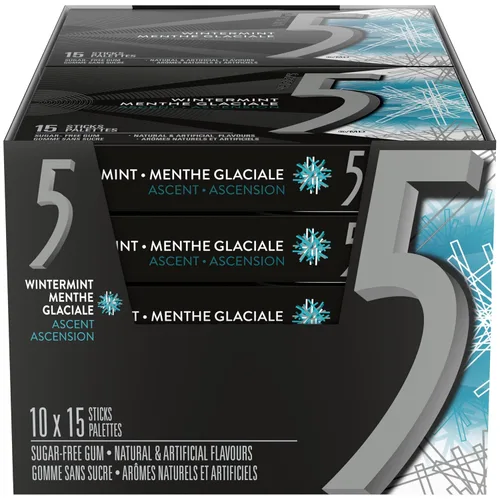 Vista 10 de Wrigley 5 Rain-Tingling Spearmint, 10 unidades / 150 palos en total