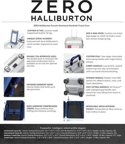 Vista 2 de ZERO Halliburton Pursuit - Funda de viaje (aluminio), Bronce), 94210
