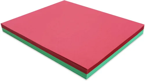 Vista 3 de 100 piezas de papel grueso de cartulina de Navidad, papel de cartulina A4 rojo y verde de 70 libras, papel de cartulina imprimible de grosor medio