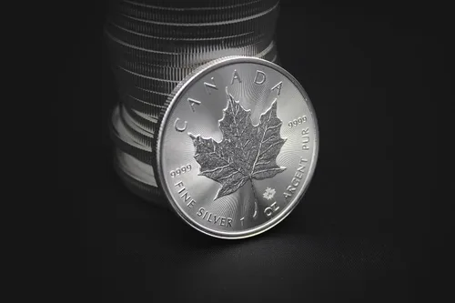 Vista 5 de 1988 - Lote actual de (5) Hoja de arce de plata canadiense de 1 oz $5 Vendedor BU