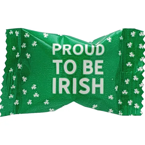 Vista 7 de Caramelos de menta irlandesa de San Patricio, paquete de 55 mentas después de la cena, caramelo de mantequilla y menta, diseño de leprauchan verde