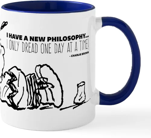 Vista 23 de CafePress Charlie Brown Philosophy Mug - Taza de café de cerámica de 11 oz (11.0 fl oz)