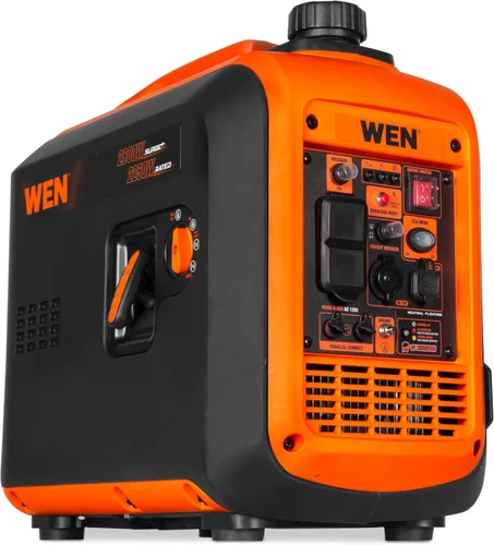Vista 9 de WEN 56225i Generador inversor portátil de 2250 vatios, funciona con gas, con apagado de combustible, cumple con CARB, negro
