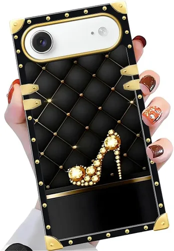 Vista 69 de Funda compatible con iPhone X/Xs, TPU suave de lujo y parte trasera de policarbonato duro para niñas y mujeres, funda protectora a prueba de golpes