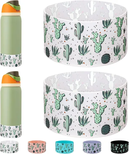 Vista 54 de WK IEASON 2 fundas de silicona para botella de agua Owala, base protectora para botella de agua Owala FreeSip Twist y Flip Flask accesorios