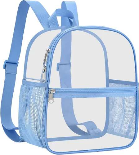 Vista 24 de Mochila deportiva transparente para eventos en estadios de 12 x 12 x 6 pulgadas, pequeña para ventiladores, conciertos, playa, trabajo, viajes