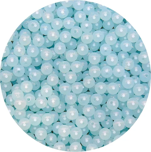 Vista 63 de BONNY BOXX 2000 piezas 4 mm cuentas redondas de acrílico de zafiro suave, bolas de plástico de chicle de burbujas, cuentas gruesas de bolas