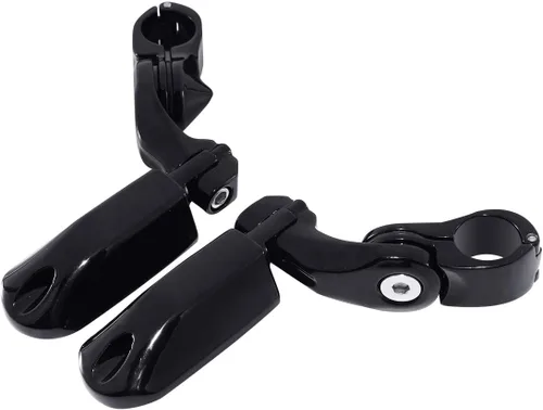 Vista 5 de XMT-MOTO Kit de estribo y montaje para pasajeros estilo Streamliner con estriberas ajustables en ángulo corto para Harley Davidson Touring modelos