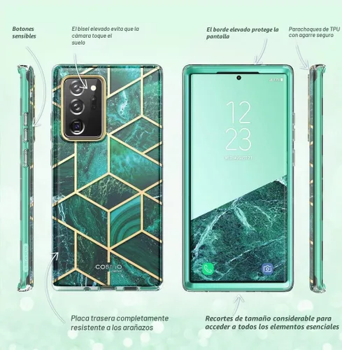 Vista 6 de i-Blason Funda con purpurina para Samsung Galaxy Note 20 Ultra (6.9 pulgadas) 5G, funda protectora brillante [Cosmo] sin protector de pantalla
