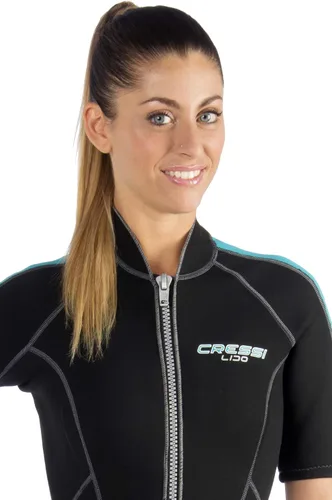 Vista 3 de Cressi Short Front Zip Wetsuit para Surf, Snorkeling, Buceo Lido Short Lady
