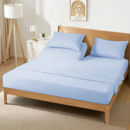 Vista 5 de OnlineBestDeal's Top Split - Juego de sábanas tamaño Queen para camas ajustables, media sábana de 18 pulgadas de profundidad, 28 pulgadas, 800 Negro