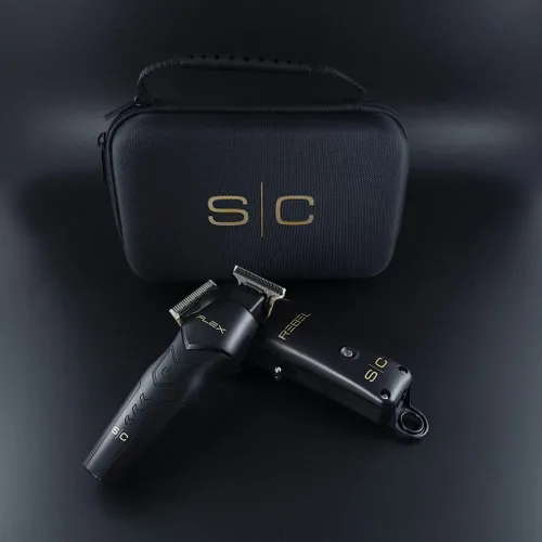 Vista 2 de StyleCraft Flex Trimmer and Rebel Clipper Super Set con protectores ajustados, accesorios y estuche de viaje
