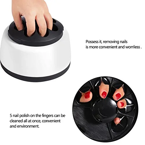 Vista 6 de Vaporizador removedor de uñas, máquina de eliminación de esmalte de gel rápido de 36 W, 6.61 x 6.73 x 4.53 pulgadas, vaporizador de eliminación