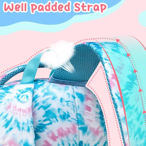 Vista 8 de BLUEFAIRY - Mochilas para niños y niñas para regreso a clases, regalos para niños de primaria, escuela primaria y secundaria, Azul claro