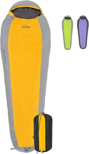 Vista 17 de Saco de Dormir Teton 20F y 5F; Saco de Dormir Ultraligero y Cálido para Momia para Adultos y Niños, Acampada, Mochilero, Senderismo