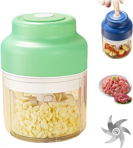 Vista 9 de 2026 Mejora Eléctrica Mini Picador de Ajos, Procesador de Alimentos Portátil con Carga USB y Picador de Vegetales, Molinillo de Verduras para Ajos