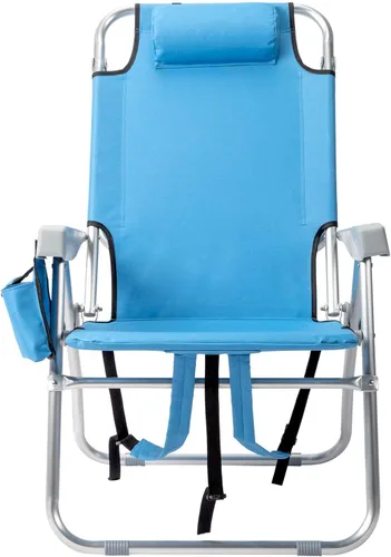 Vista 9 de Ochine Silla de playa plegable clásica, silla al aire libre de aluminio portátil