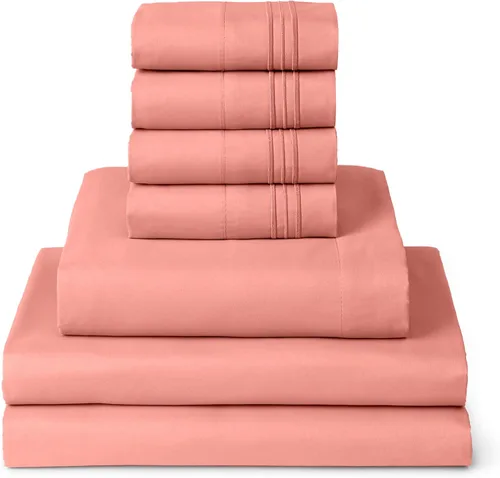 Vista 53 de Mellanni Juego de sábanas Twin XL - Juego de ropa de cama de 4 piezas de la colección icónica, (incluyendo 2 fundas de almohada), bolsillo profundo