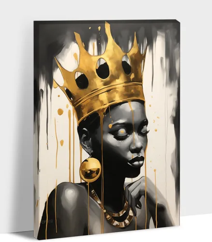 Vista 52 de Arte de pared afroamericano, decoración de rey y reina bailarín negro para sala de estar, arte de pareja de amor negro para dormitorio, lienzo