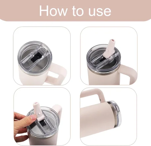 Vista 3 de 4 tapones de repuesto para fugas compatibles con vaso Stanley Quencher ProTour de 30 onzas, parte de tapón de silicona para tapa de botella de agua