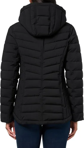Vista 2 de Nautica - Chaqueta corta acolchada con diseño de cheurón para mujer Negro