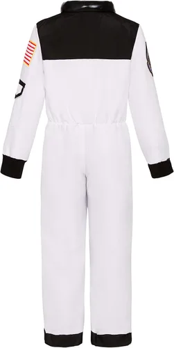 Vista 7 de Cuteshower Disfraz de astronauta para niños y niñas, overol espacial