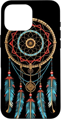 Vista 19 de Dreamcatcher Native American Indian Feathers Tribal Boho Case for iPhone 17