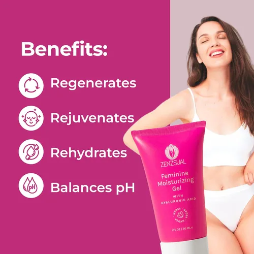 Vista 4 de ZENZSUAL Combo de limpiador de espuma femenina + gel íntimo con ácido hialurónico - Hidratante vaginal y limpiador equilibrado de pH Duo