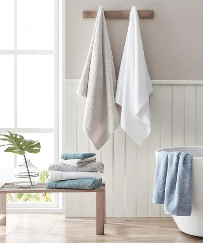 Vista 5 de Tommy Bahama - Toallas de baño, 100% algodón suave y absorbente, resistentes a la decoloración y a la decoloración, toallas de baño de peso medio