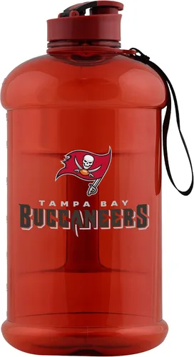 Vista 25 de FOCO Logotipo del equipo de la NFL Botella de agua deportiva grande de plástico transparente de 2L