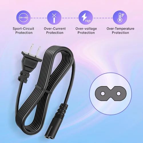 Vista 2 de JYWJMZZ - Cable de alimentación UL de 6 pies compatible con Frigidaire EFMIS175 Mini Nevera Retro 9-Can Refrigerator