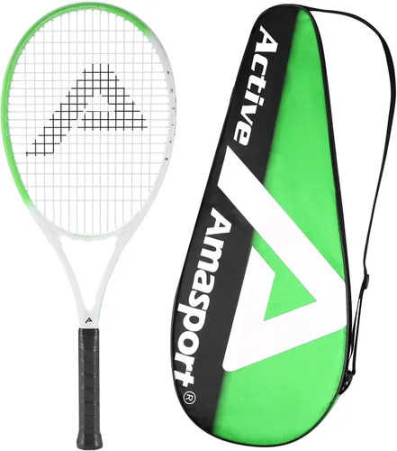 Vista 12 de AMA SPORT Adult Tennis Racket - Pre-Strung Light Balance 27 inch Tennis Racquet for Women and Men Grip Size 2-4 1/4