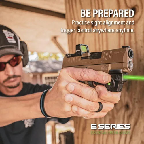 Vista 6 de Mira láser verde serie E de Viridian Weapon Technologies, ajuste personalizado para armas, para pistolas con o sin riel, láser verde clase 3R