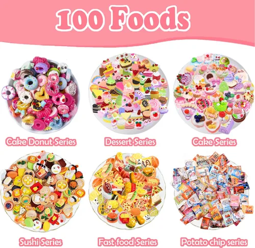 Vista 3 de 150 piezas de comida en miniatura, bebidas, botellas, accesorios para casa de muñecas, 1:12, mini cosas, juego de juguetes, cocina simulada, juego