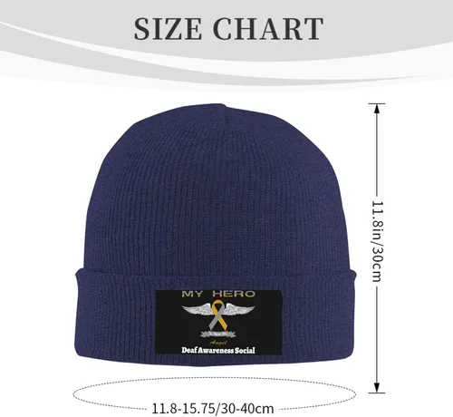 Vista 3 de Beanie Hat Unisex Stretchy Hat Soft Warmth Knit Hat Cap for Men & Women