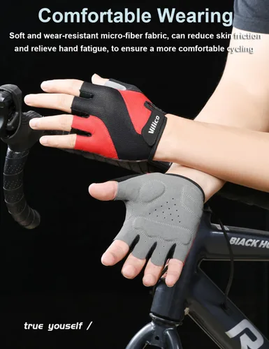 Vista 3 de Guantes de ciclismo para hombres y mujeres, guantes de ciclismo para hombres, guantes de ciclismo acolchados, guantes de ciclismo para hombres