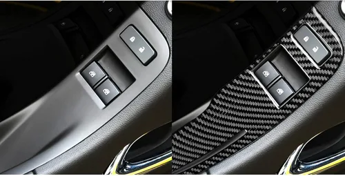 Vista 4 de Adhesivo de fibra de carbono suave de fibra de carbono para puerta interior de automóvil, botón de elevación, cubierta del interruptor, accesorios