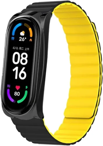 Vista 9 de Correa compatible con Xiaomi Mi Band 5, correa de silicona KangPlus con cierre magnético para mujeres y hombres, ajustable de 5.5-8.1 pulgadas Azul