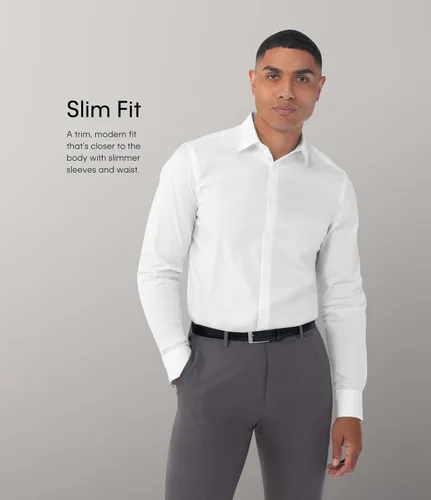Vista 5 de Calvin Klein Mens Dress Shirts Slim Fit Non Iron Solid