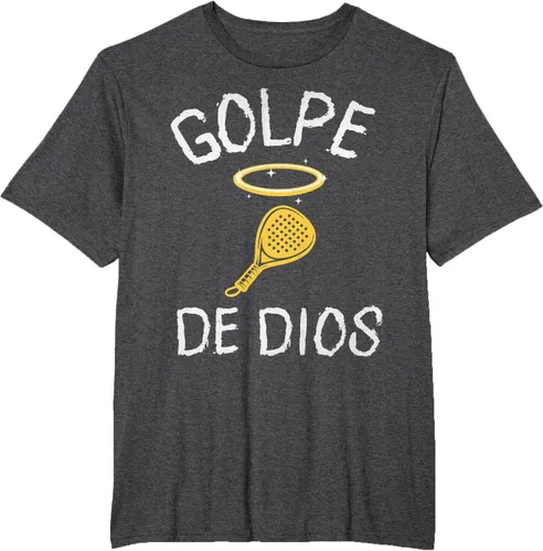 Vista 21 de Golpe De Dios Padel Player Sport in Spanish En Espanol Men's T-Shirt