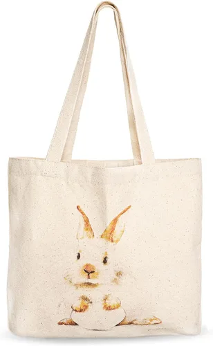 Vista 13 de Bolsa de lona, diseño animal, refuerzo resistente, 100% algodón natural, para compras, comestibles, computadora portátil., XL, Bolso grande de lona