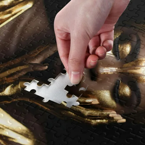 Vista 4 de Golden African Women Jigsaw Puzzles 500 Pieces for Adults with Mesh Storage Bag 2012186