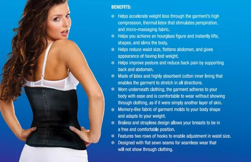 Vista 4 de Secret Skin - Faja térmica de látex para pérdida de peso (40, beige)